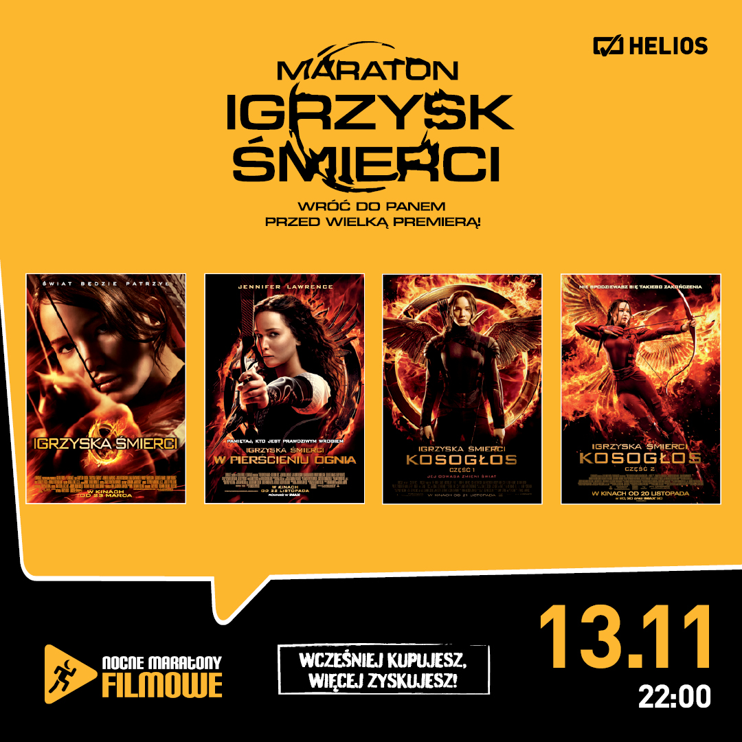 Helio 22 Igrzyska śmierci - Nocny Maraton Filmowy w Helios